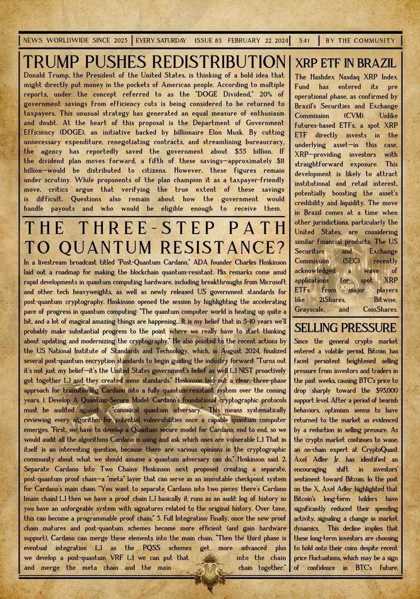 Elderworld News Issue 85 🗞️🧵

Top news from the Web3 world edited by @Merciful0x

#Crypto #BTC #ADA #NFT #ForTheHerd