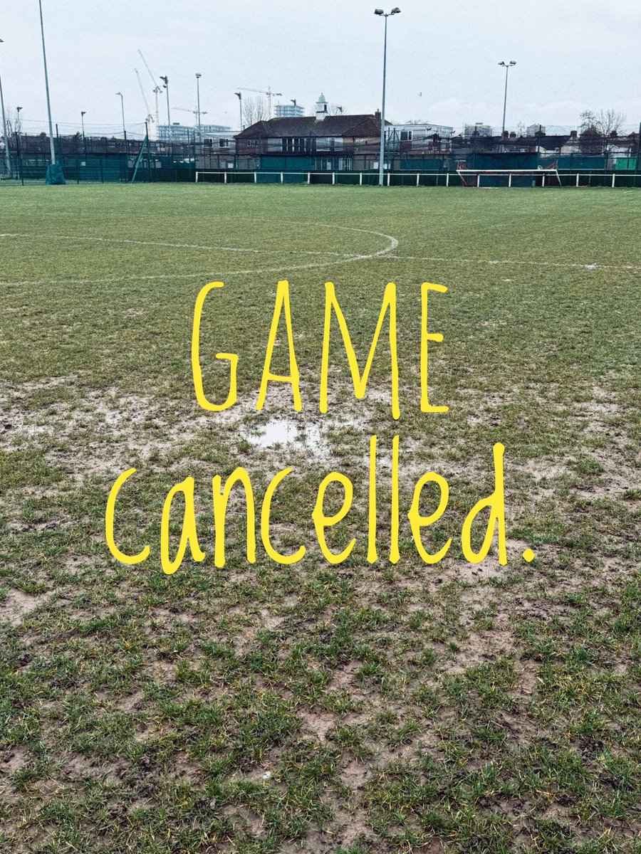 Game vs <a href="/FairlopRoversFC/">Fairlop Rovers FC</a> is OFF.

Waterlogged pitch.