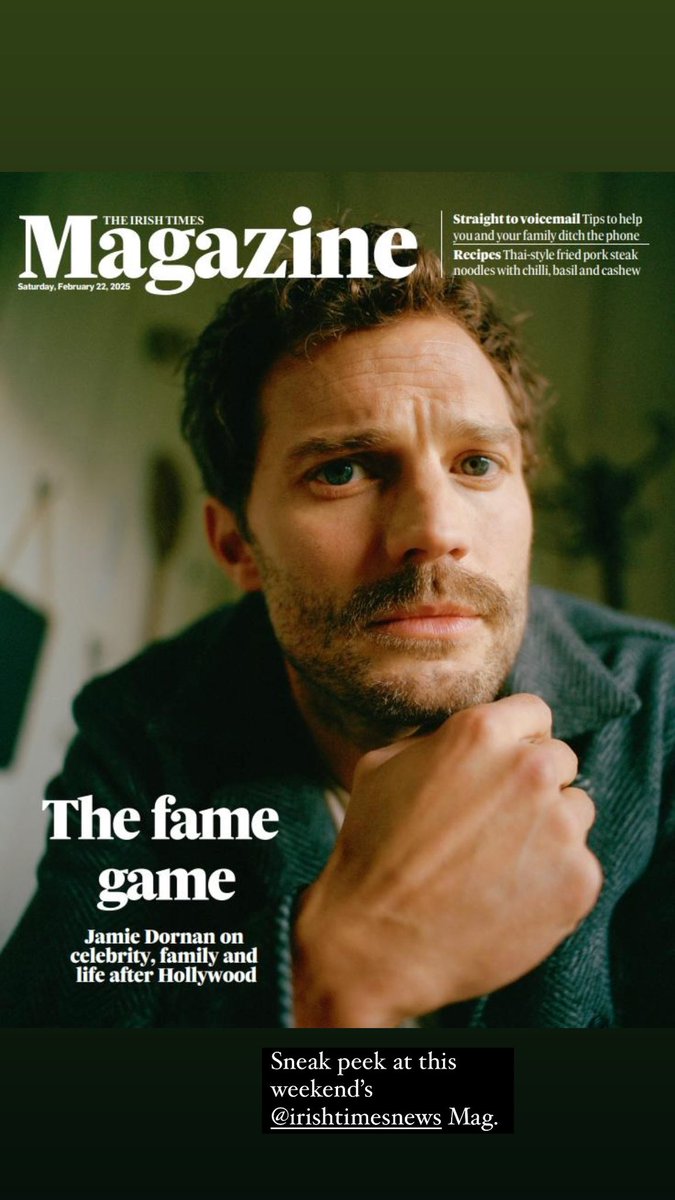 Nadine O'Regan (@nadineoregan) on Twitter photo In this weekend’s <a href="/IrishTimes/">The Irish Times</a> Mag, Jamie Dornan talks to <a href="/NiamhDonnelly/">Niamh Donnelly</a>, <a href="/parkinsbrea/">Brianna Parkins</a> on the truth about making it in the arts, 20 tips on how to dial down phone time, plus Ask Roe, <a href="/AkaPaulHoward/">Paul Howard</a>, <a href="/CorinaHardgrave/">Corinna Hardgrave</a> <a href="/MarkMoriarty1/">Mark Moriarty</a>, fashion and more. 🗞️😊 In this weekend’s <a href="/IrishTimes/">The Irish Times</a> Mag, Jamie Dornan talks to <a href="/NiamhDonnelly/">Niamh Donnelly</a>, <a href="/parkinsbrea/">Brianna Parkins</a> on the truth about making it in the arts, 20 tips on how to dial down phone time, plus Ask Roe, <a href="/AkaPaulHoward/">Paul Howard</a>, <a href="/CorinaHardgrave/">Corinna Hardgrave</a> <a href="/MarkMoriarty1/">Mark Moriarty</a>, fashion and more. 🗞️😊