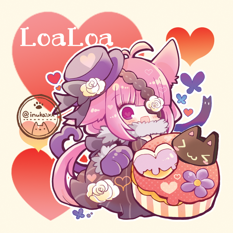 「ロアロアちゃんだにゃ!(猫の日なので再掲) 」|犬飼/さかなのマーチ【BOOTH新作追加/名古屋コミティア【D-24】】のイラスト