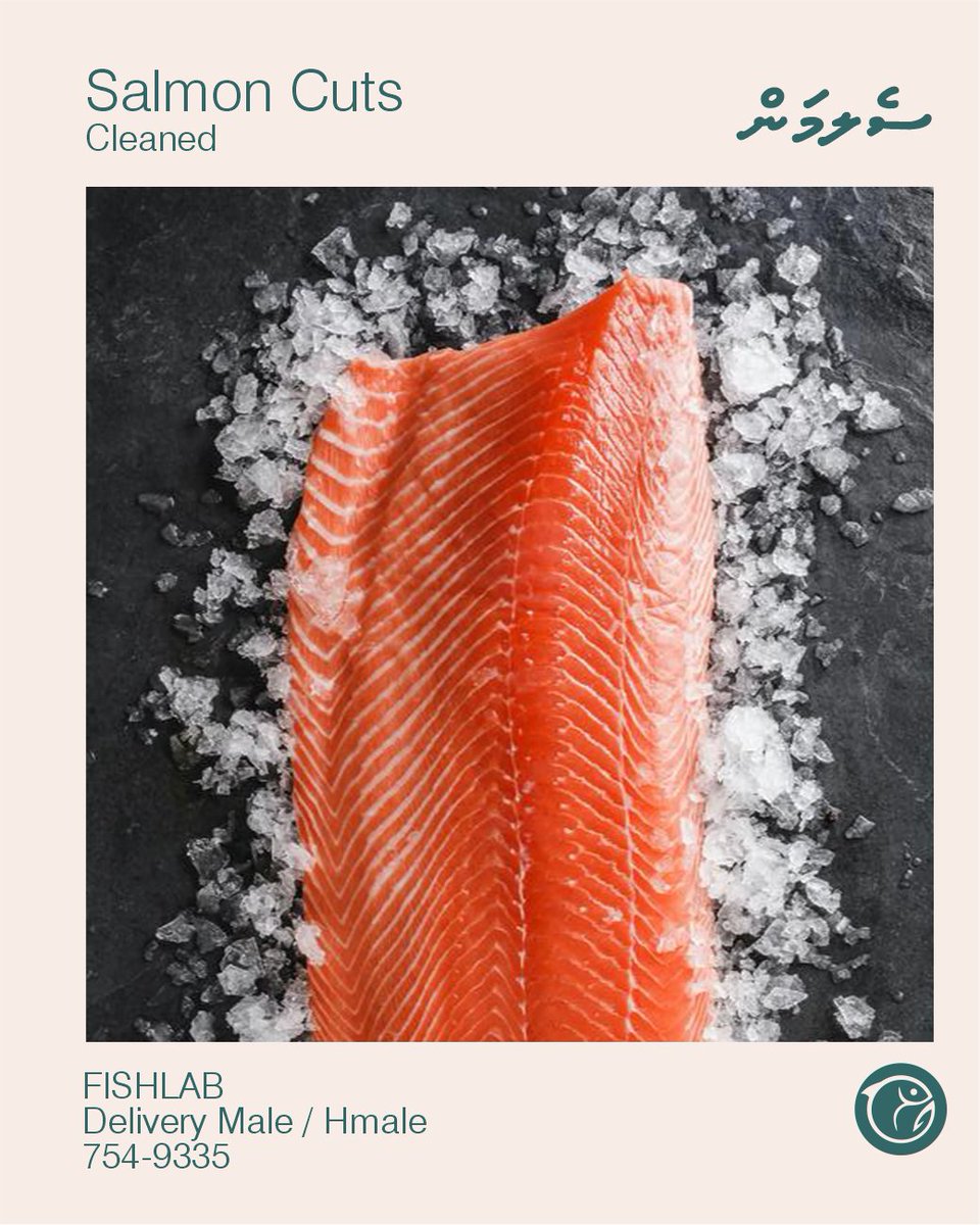 FishlabMv's tweet image. Salmon Fillets &amp;amp; Smoked Salmon Fillets available now 

Call 7549335 or DM us to place your order