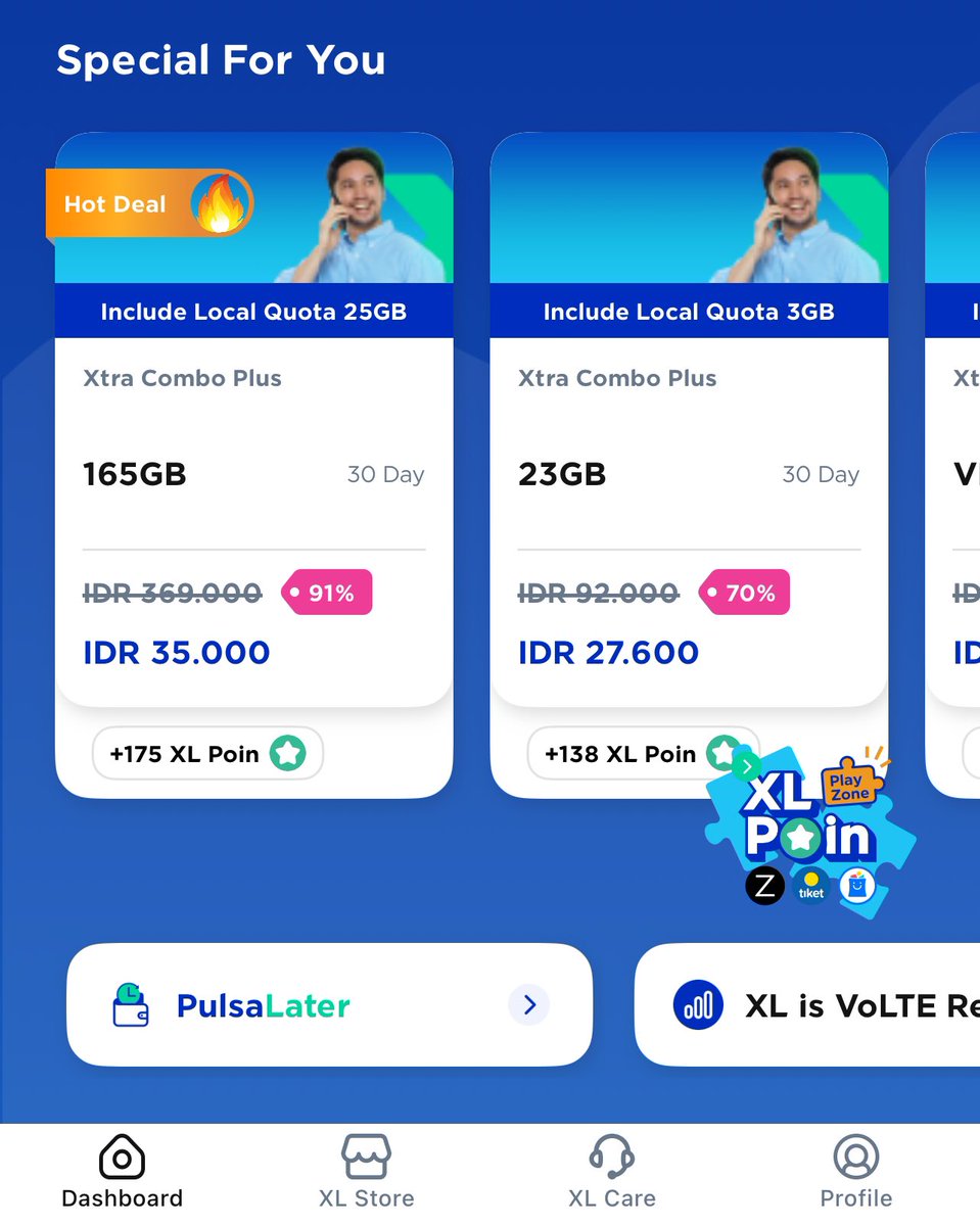 LeeyZ's tweet photo. @cutban93 @RacunBelanja @myXL @myXLCare Gak cian kok, malah cuan banget XL, nih 35.000 dapet 165GB🤪. @myXL 🫶🏻👍 https://t.co/LfaoshTmrR