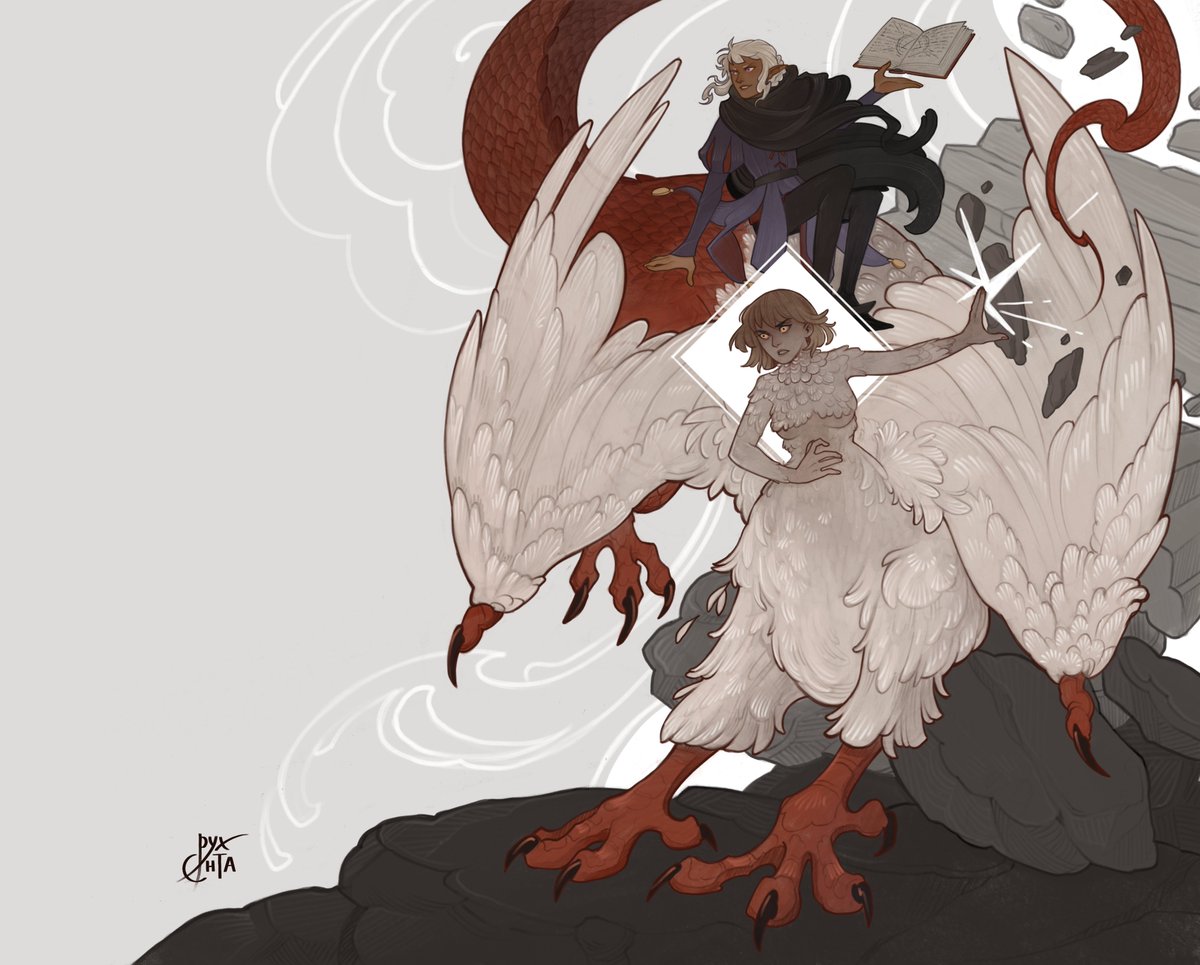 #dungeonmeshi 

fashionable late to Thistle's birthday party