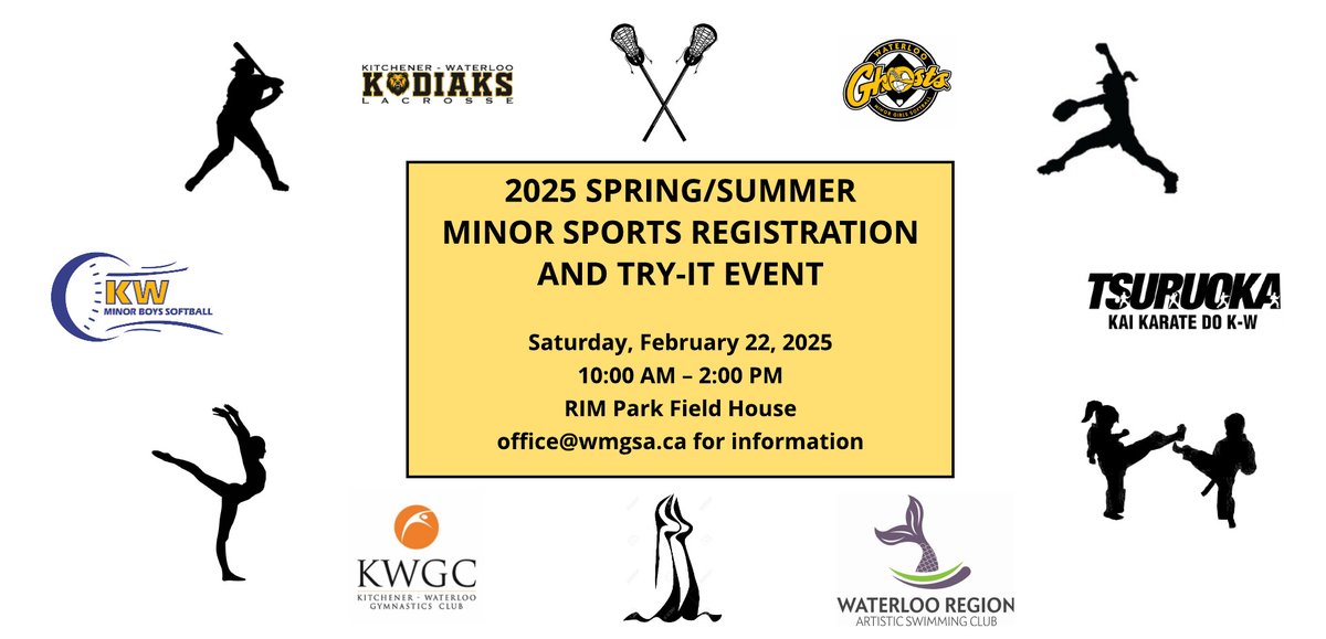 Come on out and see us at the RIM Park Fieldhouse.  We are here until 2:00.  Bring your friends and GIVE US A TRY!!!