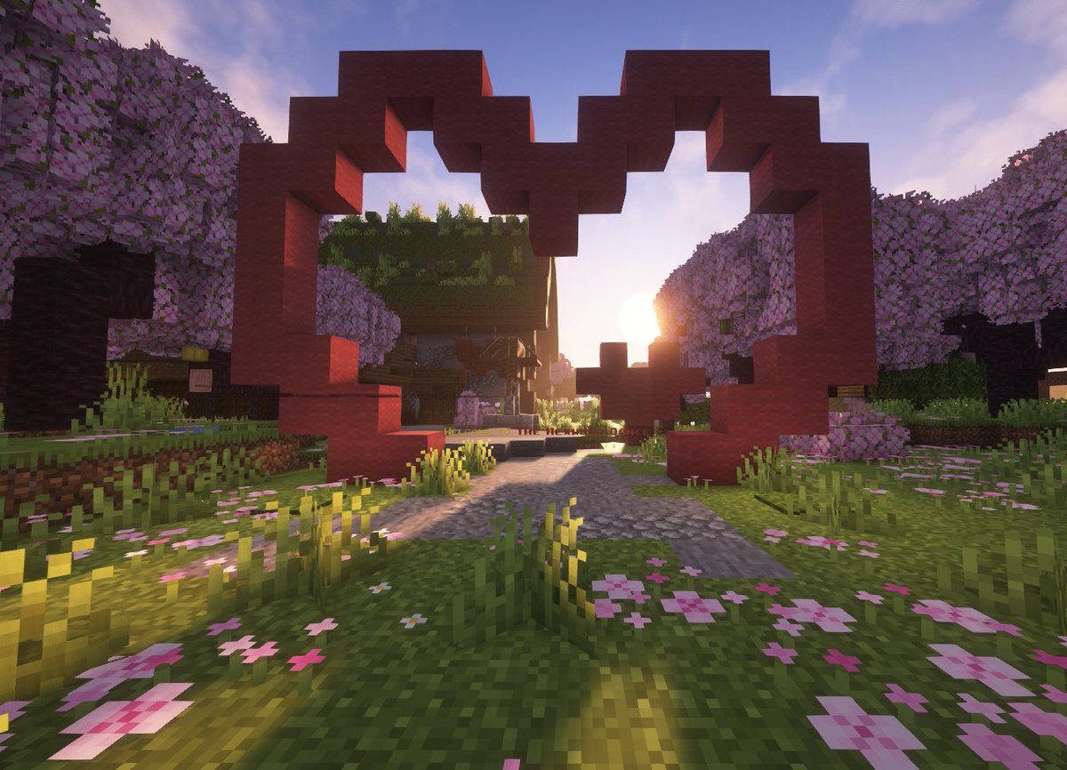 PlayHexwood's tweet photo. Our Valentine's Build Competition is over! Here is our first place winner.
#Minecraft Players! Do you enjoy #events like these? Join our #discord https://t.co/hFMvEhMbUm to stay informed.

We are a 1.21.3 Cross Play Survival Server - all are welcome :) #games #gaming #community https://t.co/2uUv85XU6e