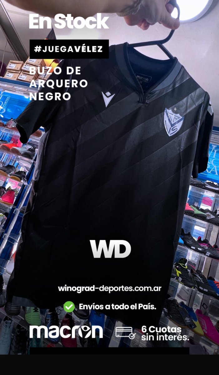 Toda la indumentaria oficial de Vélez en 6 cuotas sin intereses 
<a href="/winograd_velez/">Winograd Deportes</a> 
Carhué 102 Liniers