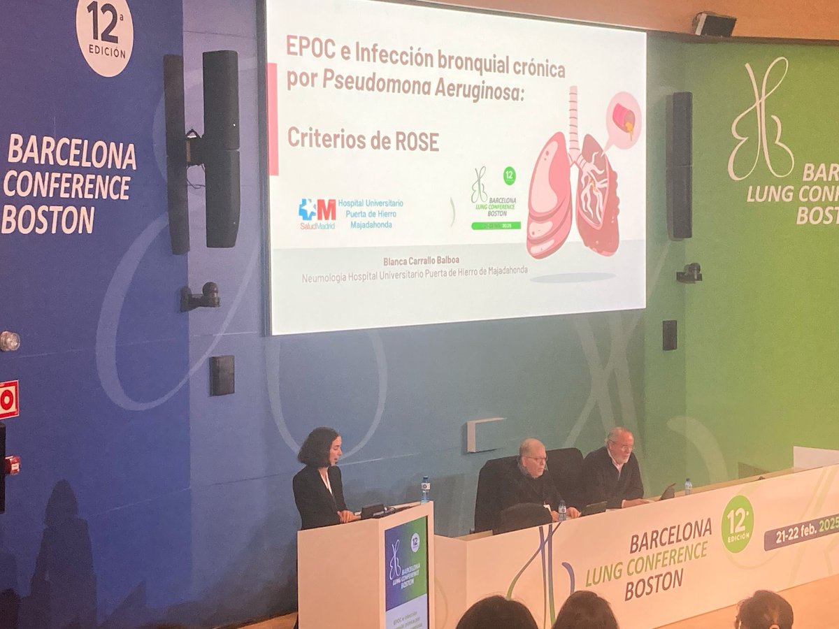 Orgullosos de la Dra. Carrallo , residente de primer año, presentando su póster en #barcelonalungconferenceboston. 
#EPOC e infección bronquial por #pseudomonasaeruginosa 
<a href="/FormacionHUPHM/">Formación Puerta de Hierro</a> <a href="/HospitalPdH/">Puerta de Hierro</a>