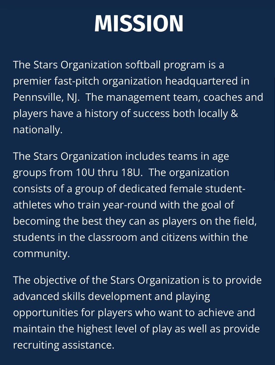 starsnationalfp's tweet photo. Learn more about our ✨MISSION✨ at Stars! 💙

Fill out a TRYOUT FORM to learn more and join the Family! ⤵️
🔗https://t.co/sEAUn96AFh 💫 https://t.co/Pxfc6eapC4