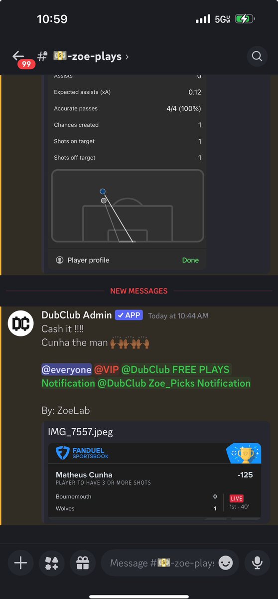 Zoe_Picks's tweet photo. The man the myth the legend !!! First half cash. Matheus Cunha respect the coins 🤪🤪🤪🤪 alerted in Dub Club last night and @1PropPlug playback
Playback : https://t.co/Vlufe9EaaC
DubClub link : https://t.co/GEtFmMkcU4
#ZoeLab #BaneSquad #Propshop #GamblingX #GamblingTwitter https://t.co/yaGPYyFii3