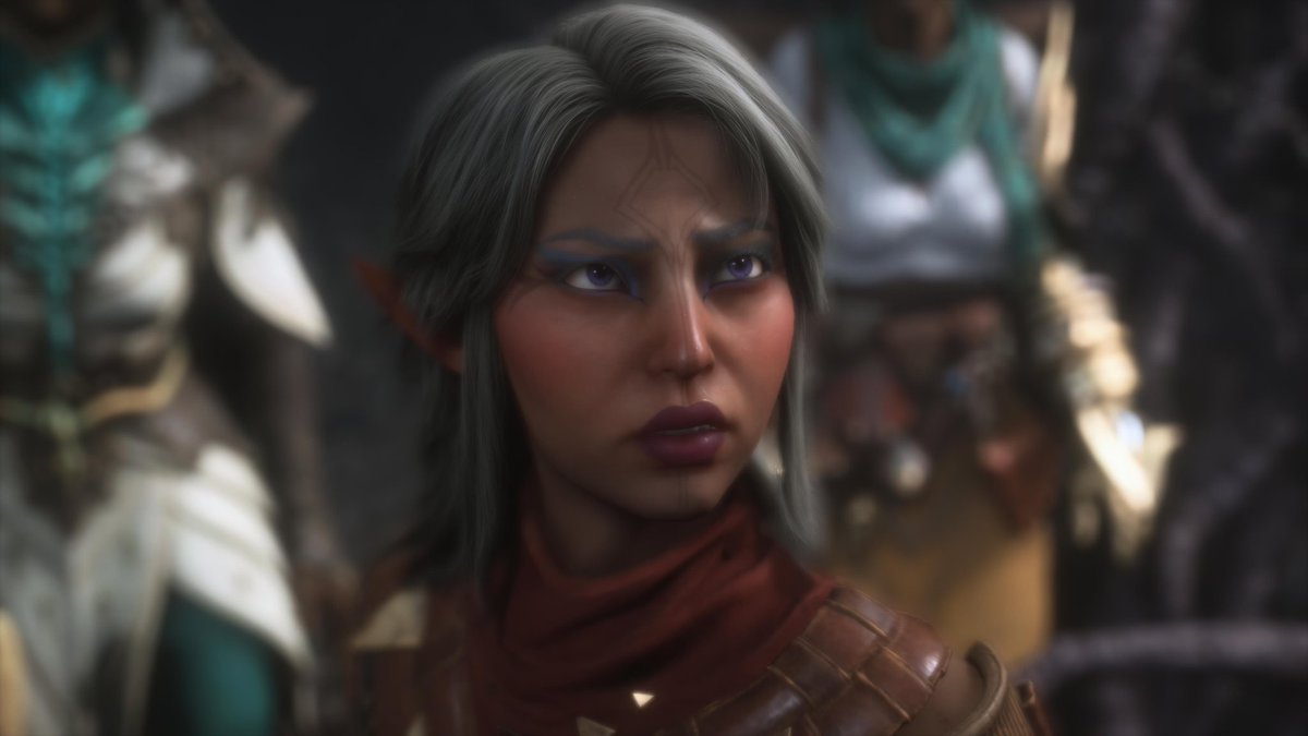 Been playing a lot of Veilguard lately and I just love my Rook. She's so cuute! Adopted child of my F!Mage Hawke and Fenris MW Lynnet Ingellvar #DragonAge #DragonAgeVeilguard #rook