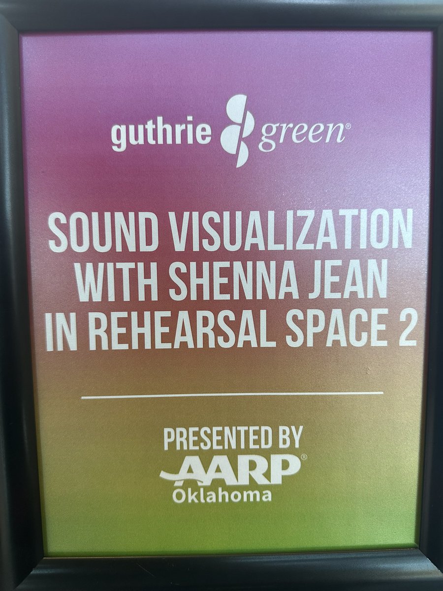 AARPOklahoma's tweet photo. We are excited to sponsor a relaxing and meditative hour with Shenna Jean @GuthrieGreen. Hope you can join us next time! https://t.co/gutVOblqyN https://t.co/9uqhTphRl2