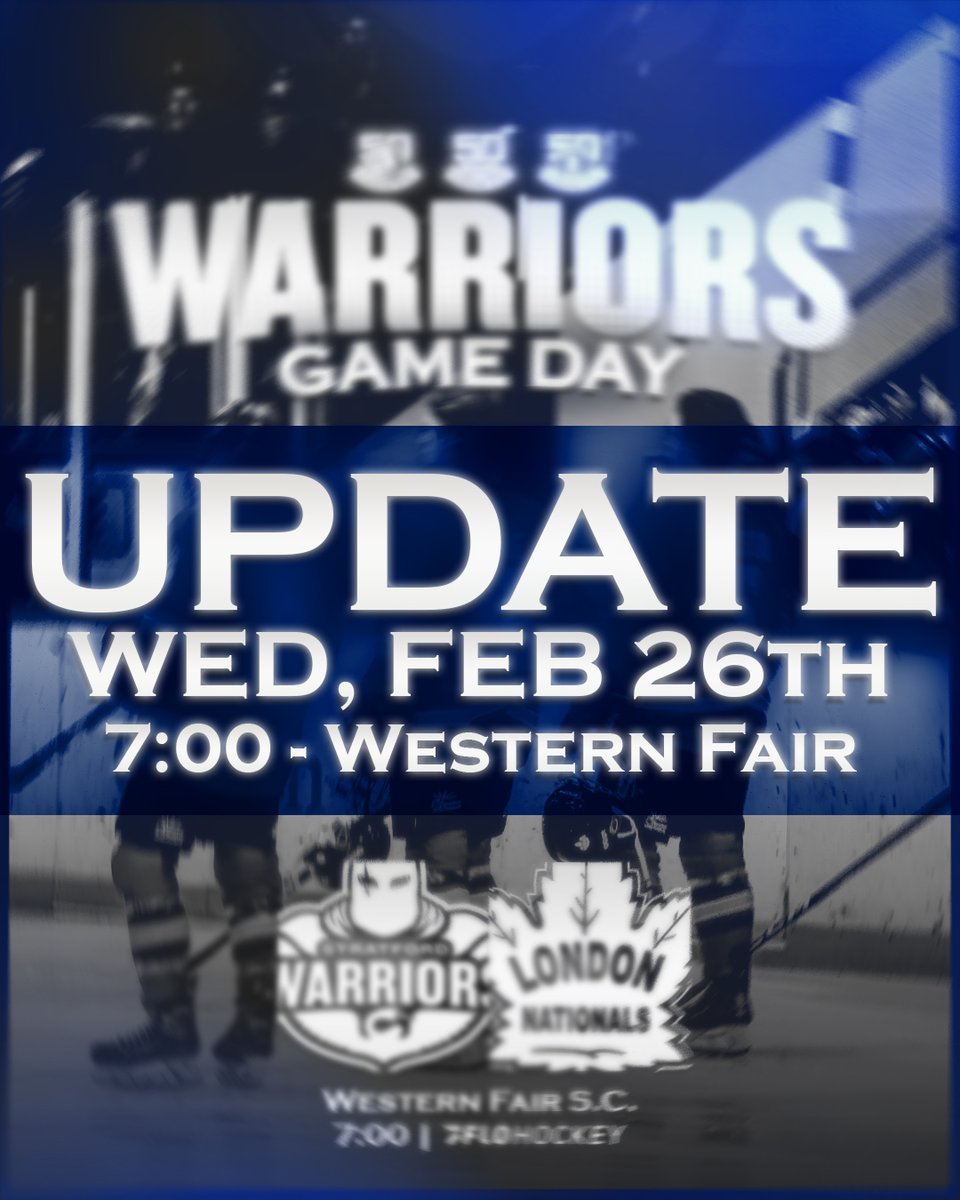 GAME UPDATE:

Our London game from last week has been rescheduled to this upcoming Wednesday, February 26th at 7:00PM!

#rollswans