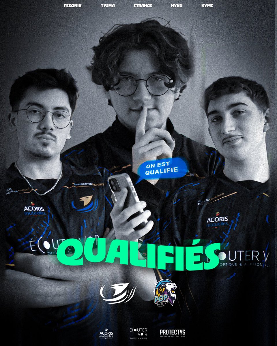 QUALIFIÉS🏆

Nos élèves valorant se qualifient pour la saison de <a href="/PEM_lux/">POP Esports Masters</a> après une phase de qualification 🧡💙

Rendez vous prochainement pour le début de la saison régulière ⏳

#CBR