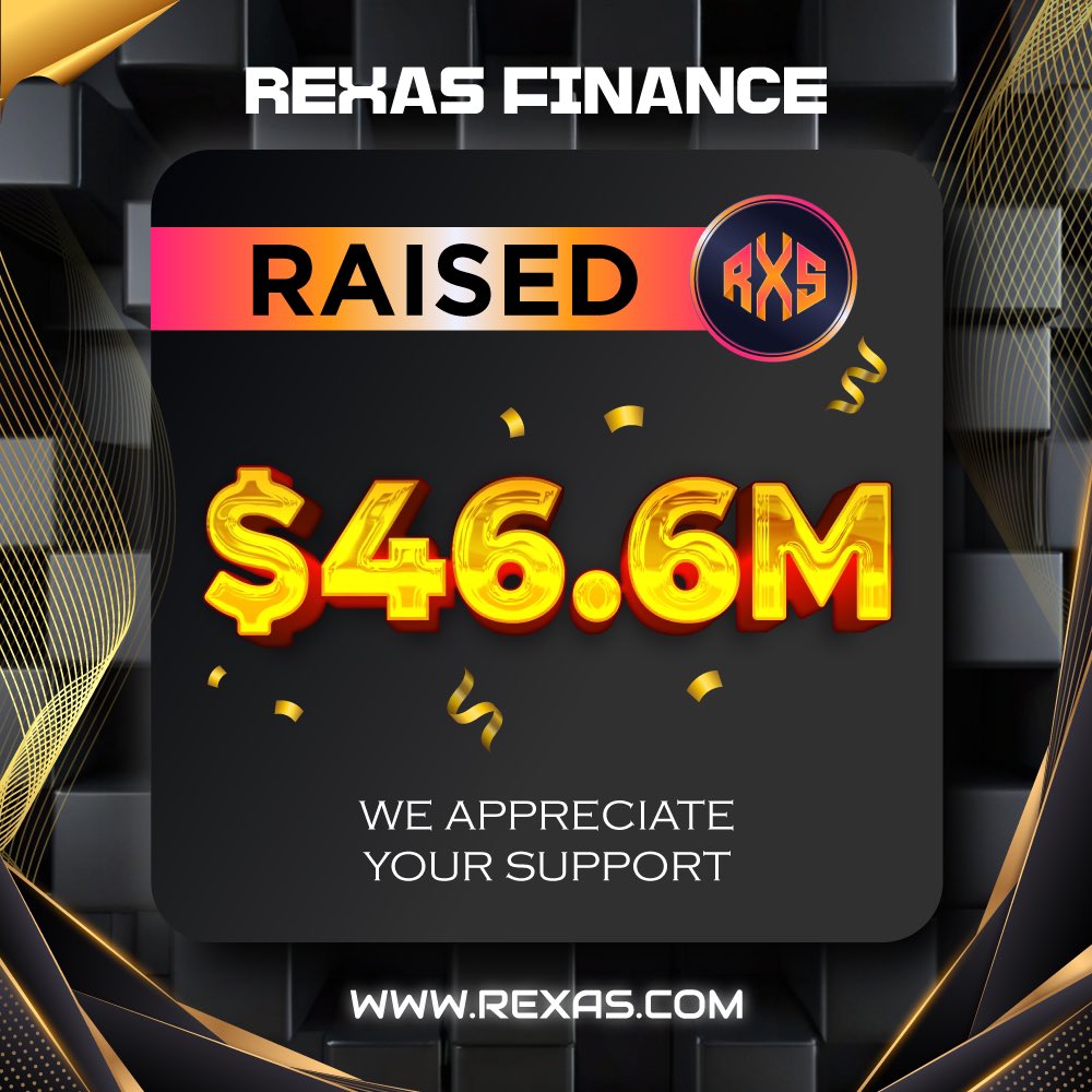 rexasfinance's tweet image. ⭐️ Milestone Alert! ⭐️

Rexas Finance has successfully raised $46.6 Million! 🚀

Thank you for your support! 👍

Buy Now: Rexas.com