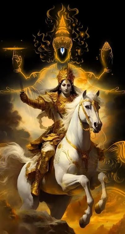 Nearing the end of the 4th age - Kalki is the last and first and only to appear at the end of the Kali Yuga to restore and usher in a new era 

- for your entertainment &amp; freedom, through his love and suffering.