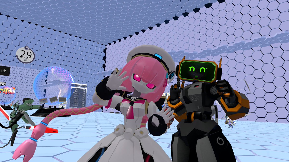 Nekonny encountered a... robo me in VRChat?! Great avatar!