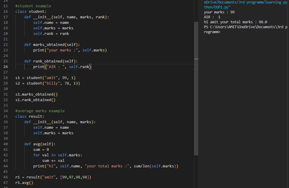 Amit1525_27's tweet photo. DAY [20] of learning Python! 🐍
Today’s progress:
🚀 Just learned the basics of OOP in Python!
✅ Object Attribute and Class attribute
✅Object Methods
✅Practice
#Python #LearnToCode #Programming #CodingJourney #PythonProgramming #CodeNewbie #100DaysOfCode #TechJourney https://t.co/KV4cQprTaZ