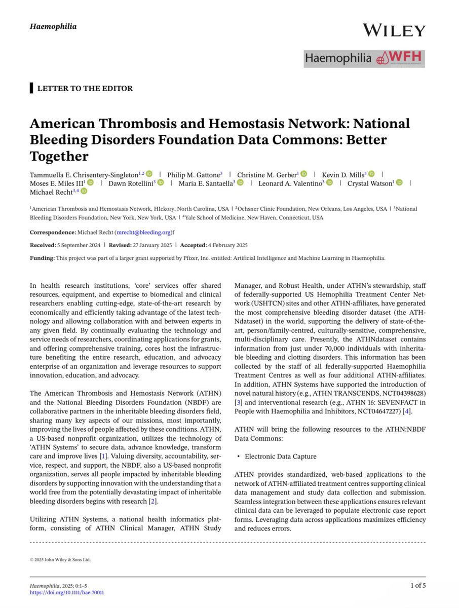 Working together for the bleeding disorders community.
#ATHN
#NBDF