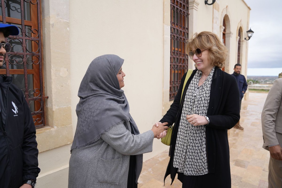 Sophie Kemkhadze (@sophiekemkhadze) on Twitter photo A rewarding visit to Qasr Al-Akhyar, where history meets the future! Seeing the progress firsthand and engaging with the Mayor &partners reinforces the importance of this restoration.
Looking forward to the grand reopening soon!
<a href="/EUinLibya/">EU in Libya</a> <a href="/nicolaorlando/">Nicola Orlando</a> <a href="/UNinLibya/">UN in Libya 🇺🇳🇱🇾</a> <a href="/LGM_GOV_LY/">وزارة الحكم المحلي - ليبيا</a> A rewarding visit to Qasr Al-Akhyar, where history meets the future! Seeing the progress firsthand and engaging with the Mayor &partners reinforces the importance of this restoration.
Looking forward to the grand reopening soon!
<a href="/EUinLibya/">EU in Libya</a> <a href="/nicolaorlando/">Nicola Orlando</a> <a href="/UNinLibya/">UN in Libya 🇺🇳🇱🇾</a> <a href="/LGM_GOV_LY/">وزارة الحكم المحلي - ليبيا</a>