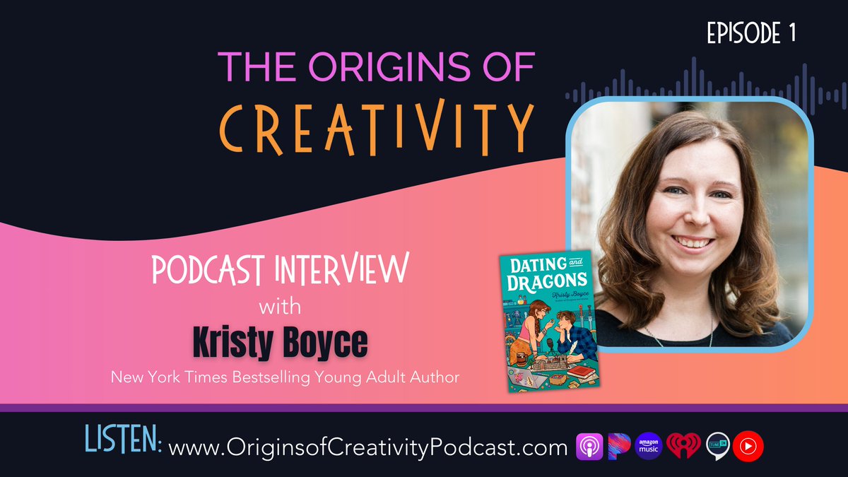 booklingmedia (@booklingmedia) on Twitter photo Episode 1 is available to listen on The Origins of Creativity Podcast with  @kristylboyce, a NYT Bestselling YA Author. She shares what inspired her to write, to keep writing, and what it took her to succeed in the industry, all while keeping her creative passion alive! Episode 1 is available to listen on The Origins of Creativity Podcast with  @kristylboyce, a NYT Bestselling YA Author. She shares what inspired her to write, to keep writing, and what it took her to succeed in the industry, all while keeping her creative passion alive!