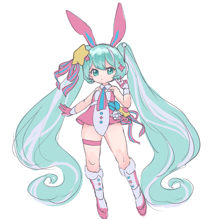 初音ミク ,magical_mirai_miku 「なぜバニーなのかはわたしが一番わからない 」|Юрй(ゆうり)💍のイラスト
