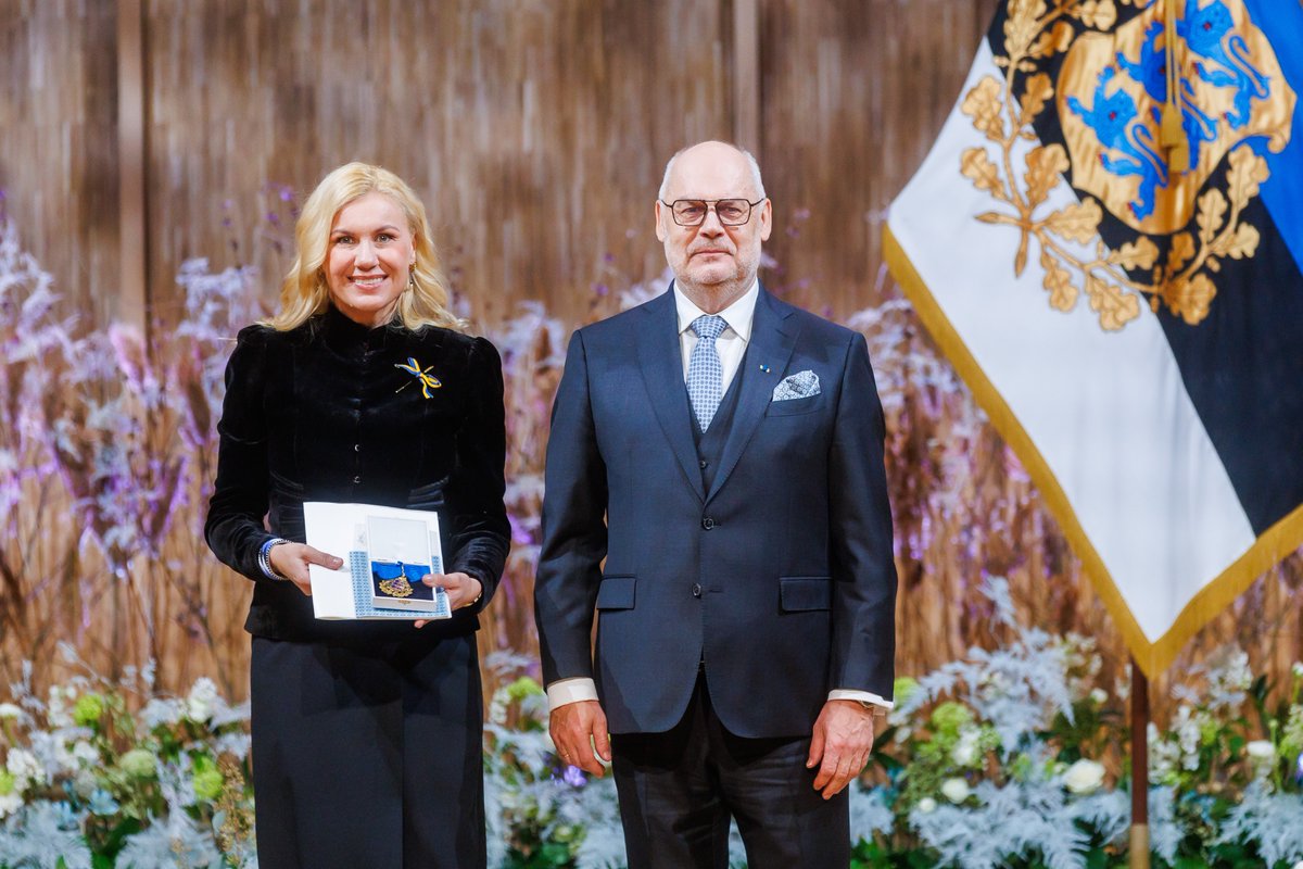 I am truely honored to recieve from the President of Estonia the Order of the National Coat of Arms, 3rd Class
