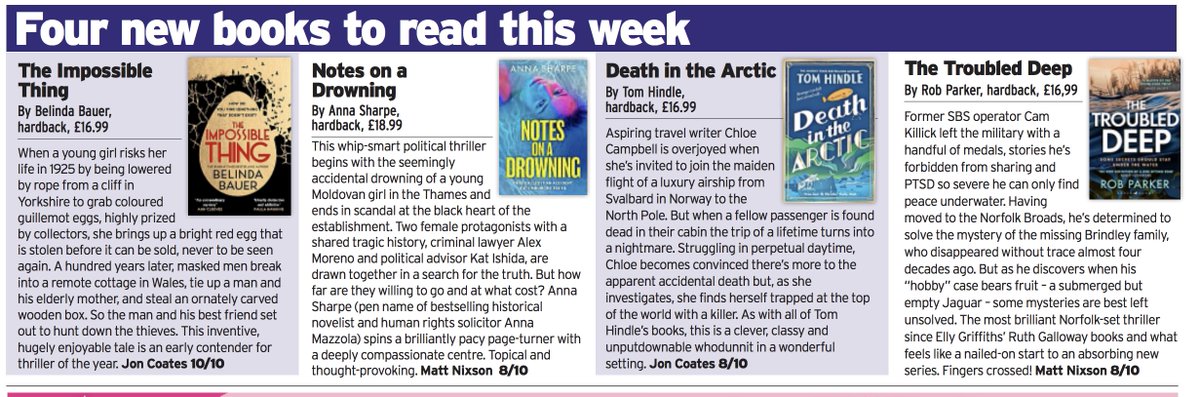 Matt Nixson (@mattnixson) on Twitter photo Terrific to get some new book reviews into <a href="/Daily_Express/">Daily Express</a> with my colleague <a href="/joncoates73/">Jon Coates</a> ... Paging Belinda Bauer <a href="/Anna_Mazz/">Anna Mazzola - Updates only.</a> <a href="/TomHindle3/">Tom Hindle</a> & <a href="/robparkerauthor/">Rob Parker</a> ... four corkers to steal sleep and keep you guessing! #buyabook Terrific to get some new book reviews into <a href="/Daily_Express/">Daily Express</a> with my colleague <a href="/joncoates73/">Jon Coates</a> ... Paging Belinda Bauer <a href="/Anna_Mazz/">Anna Mazzola - Updates only.</a> <a href="/TomHindle3/">Tom Hindle</a> & <a href="/robparkerauthor/">Rob Parker</a> ... four corkers to steal sleep and keep you guessing! #buyabook