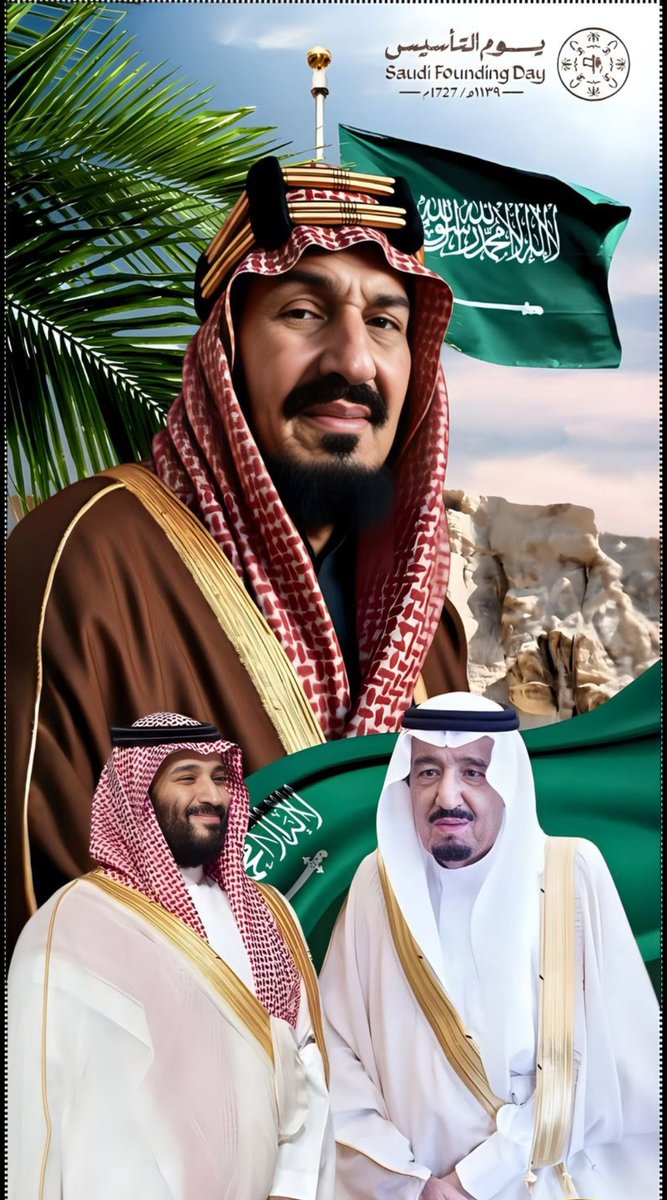 لا (استقلال) لا (تحرير) 
لا (انقلابات) لا (انتخابات) 
لا (استعمار) لا (وصاية) 
إنه (تاسيس)🇸🇦