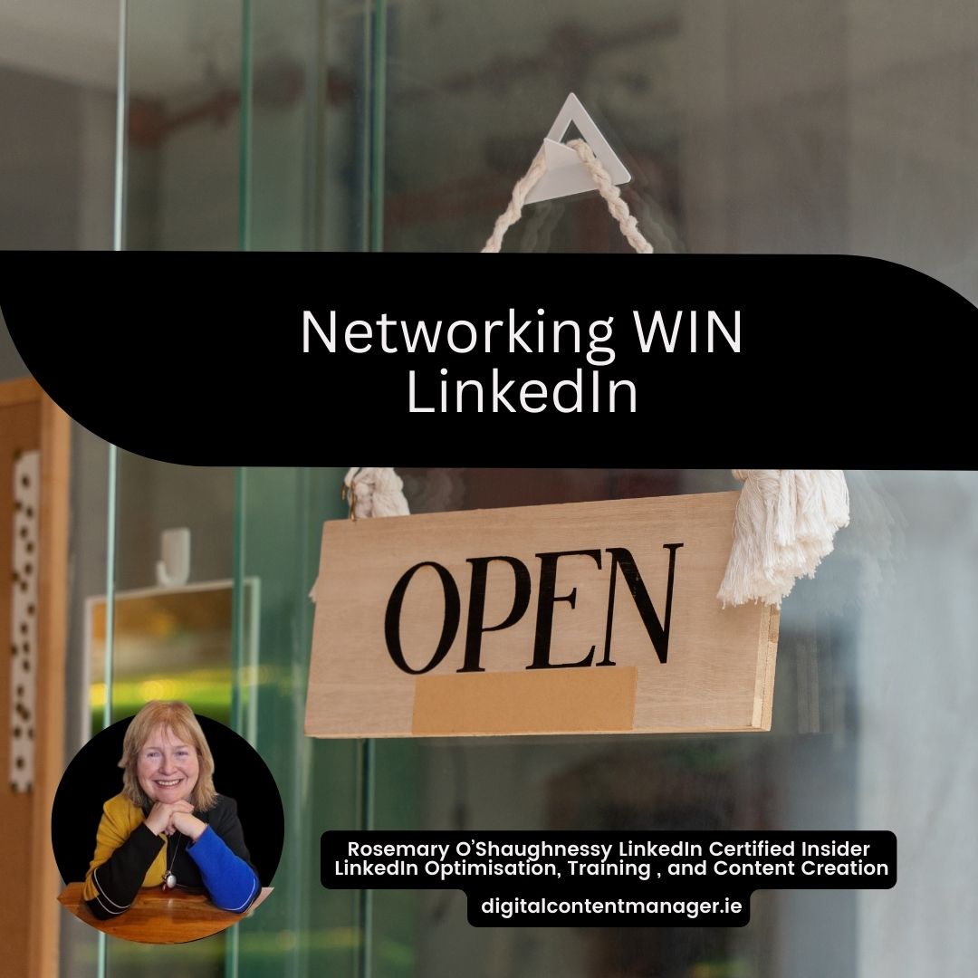 𝐋𝐢𝐧𝐤𝐞𝐝𝐈𝐧 𝐍𝐞𝐭𝐰𝐨𝐫𝐤𝐢𝐧𝐠 𝐖𝐈𝐍: Connection highlighting what I do sends an email recommendation about me and why hire me.

digitalcontentmanager.ie/contact/

#LinkedIn #serviceproviders #remotework #networking