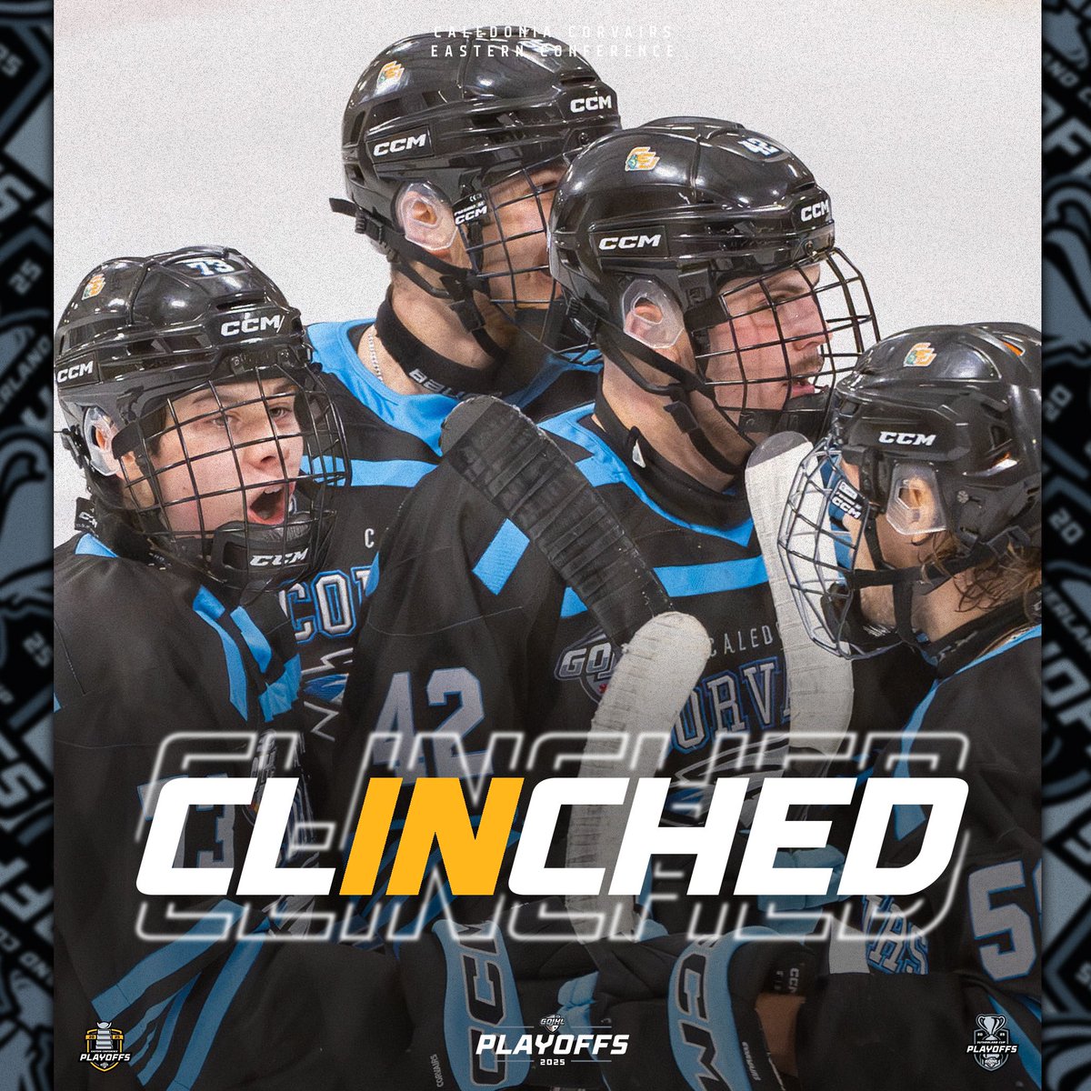 GOJHL (@gojhl) on Twitter photo With a 6-5 overtime win last night, the <a href="/ProFitCorvairs/">Caledonia Corvairs</a> have clinched their spot in the #SutherlandCup Playoffs!
Only 2 spots remain in the Eastern Conference. With a 6-5 overtime win last night, the <a href="/ProFitCorvairs/">Caledonia Corvairs</a> have clinched their spot in the #SutherlandCup Playoffs!
Only 2 spots remain in the Eastern Conference.