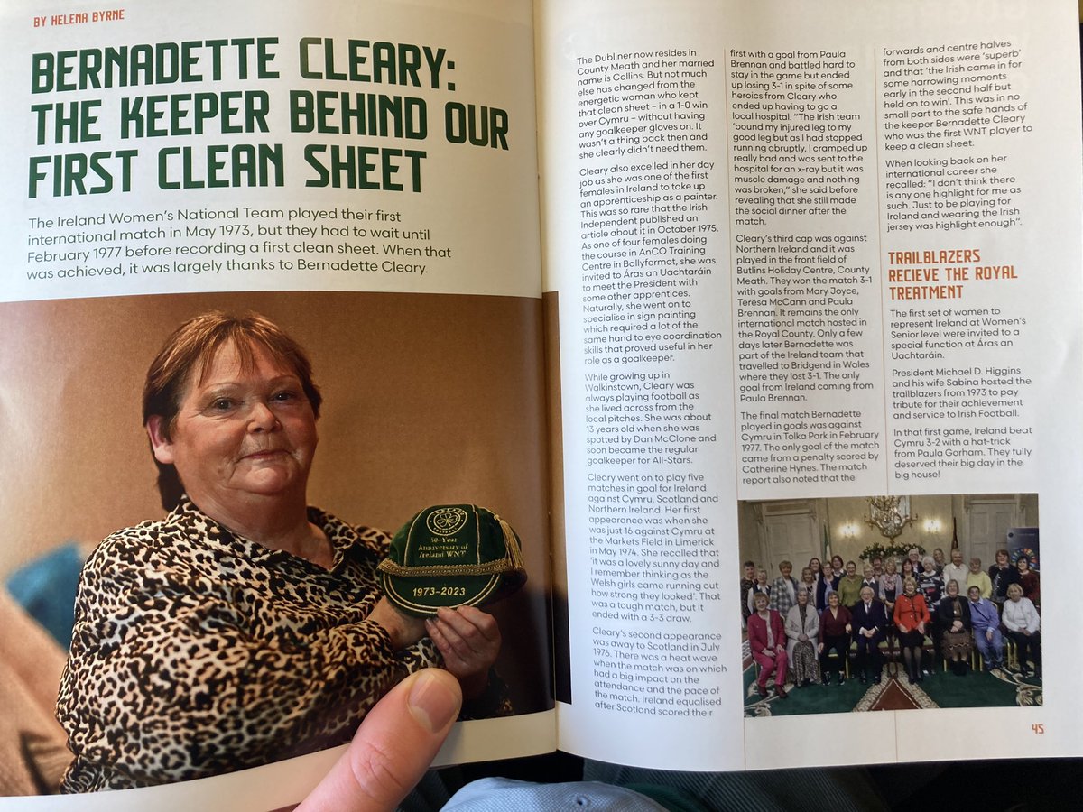 Tom Maher (@tommahersy) on Twitter photo We’re so lucky to have <a href="/HBee2015/">Helena Byrne</a> bringing stories like Bernadette’s to life for us as Ireland supporters! ☘️🇮🇪
She continues to work tirelessly to ensure our WNT legends get the recognition they deserve 👏
First thing I look for in every programme, thank you Helena!
#COYGIG We’re so lucky to have <a href="/HBee2015/">Helena Byrne</a> bringing stories like Bernadette’s to life for us as Ireland supporters! ☘️🇮🇪
She continues to work tirelessly to ensure our WNT legends get the recognition they deserve 👏
First thing I look for in every programme, thank you Helena!
#COYGIG