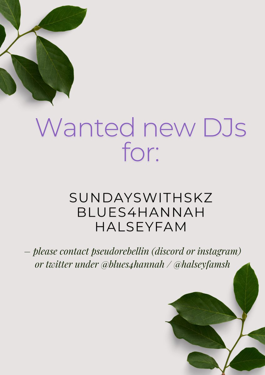 Blues4Hannah's tweet image. You are interested to DJ on Stationhead and are a fan of Hannah Bahng or just want to help support a new station? Then please let me know 🥰💙
#stationhead