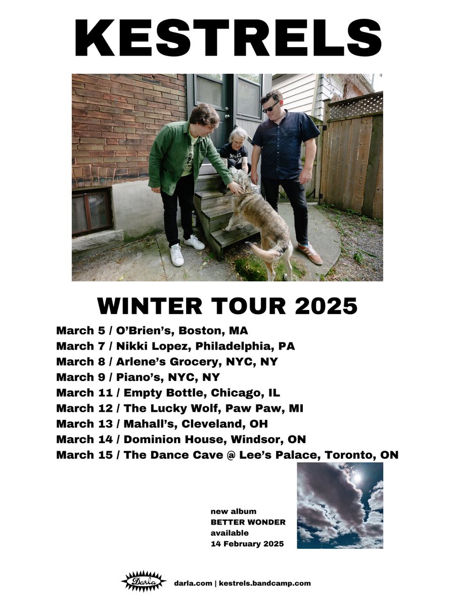 Couple of shows added, see you soon! Linktr.ee/kestrelsband for tickets