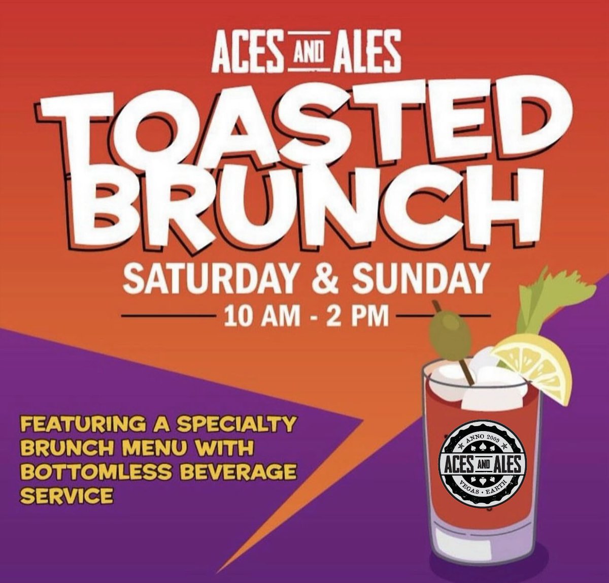 ACESANDALES's tweet image. ☀️ Saturday &amp;amp; Sunday! ☀️

Make your #brunch plans now!

➡️ Speciality Bruch Menu
➡️ All You Can Drink Brunch!
➡️ Enjoy 2-Hour BOTTOMLESS Beverage Service!
➡️ 10am to 2pm

#toastedbrunch