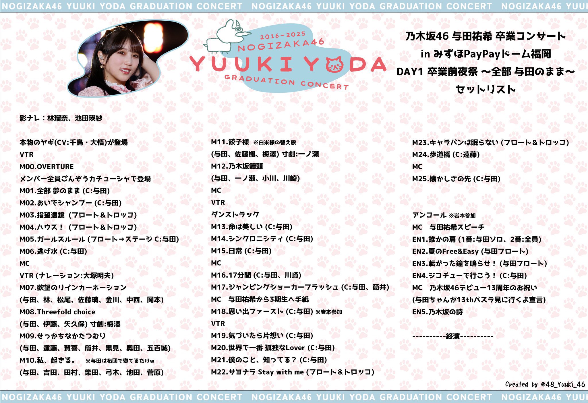 与田祐希 卒業コンサート day1・day2 セット販売 与田 祐希 卒業コンサートグッズ＆ニュース | 乃木坂46 OFFICIAL