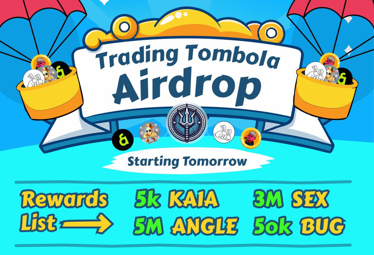 mermaidswap_xyz's tweet photo. Happy weekend #Mermaids
โผ๏ธ Don't forget to participate Trading Tombola Airdrop Event! โ๏ธ
๐ฅ Stand a chance and win over 5000 $KAIA and #Mermaidswap Partners' Token! ๐ฅ
Total Rewards ๐ช : 5000 $KAIA + 5M $ANGLE + 3M $SEX + 50K $BUG
To participate, just trade ๐ฑ any amount on https://t.co/nAAopDtog0
Rewards ๐ will be split between :
๐ Wallets with the most trading
๐ฒ A random selection of all participating wallets