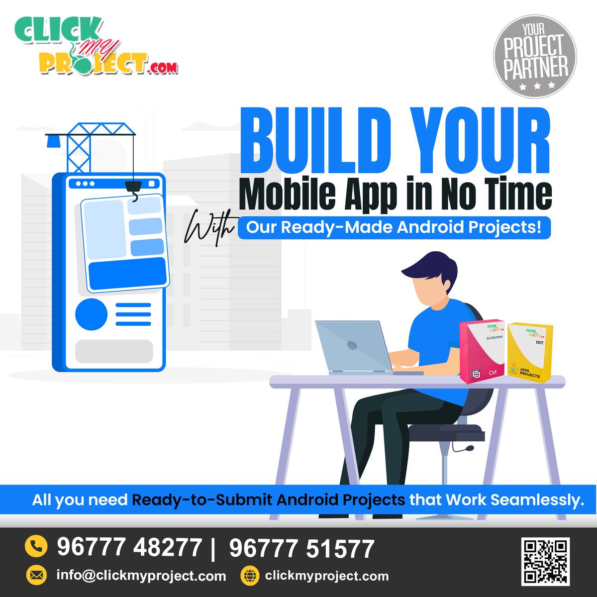 ClickMyProject's tweet image. 📱 Launch Your Android App Faster with Ready-Made Projects from ClickMyProject! 📱
📲Ping us: rfr.bz/fm8r7o0
#ClickMyProject #AndroidProjects #MobileAppDevelopment #CodeSimplified #BuildYourApp #ReadyMadeApps #AndroidDevelopment #BulkProjects #ProjectMadeEasy