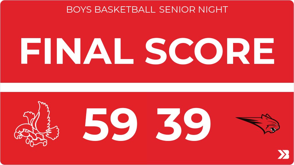 Boys Basketball (Varsity) Score Posted - Western Dubuque Bobcats lose to Iowa City High Little Hawks 59-39. gobound.com/ia/ihsaa/boysb…