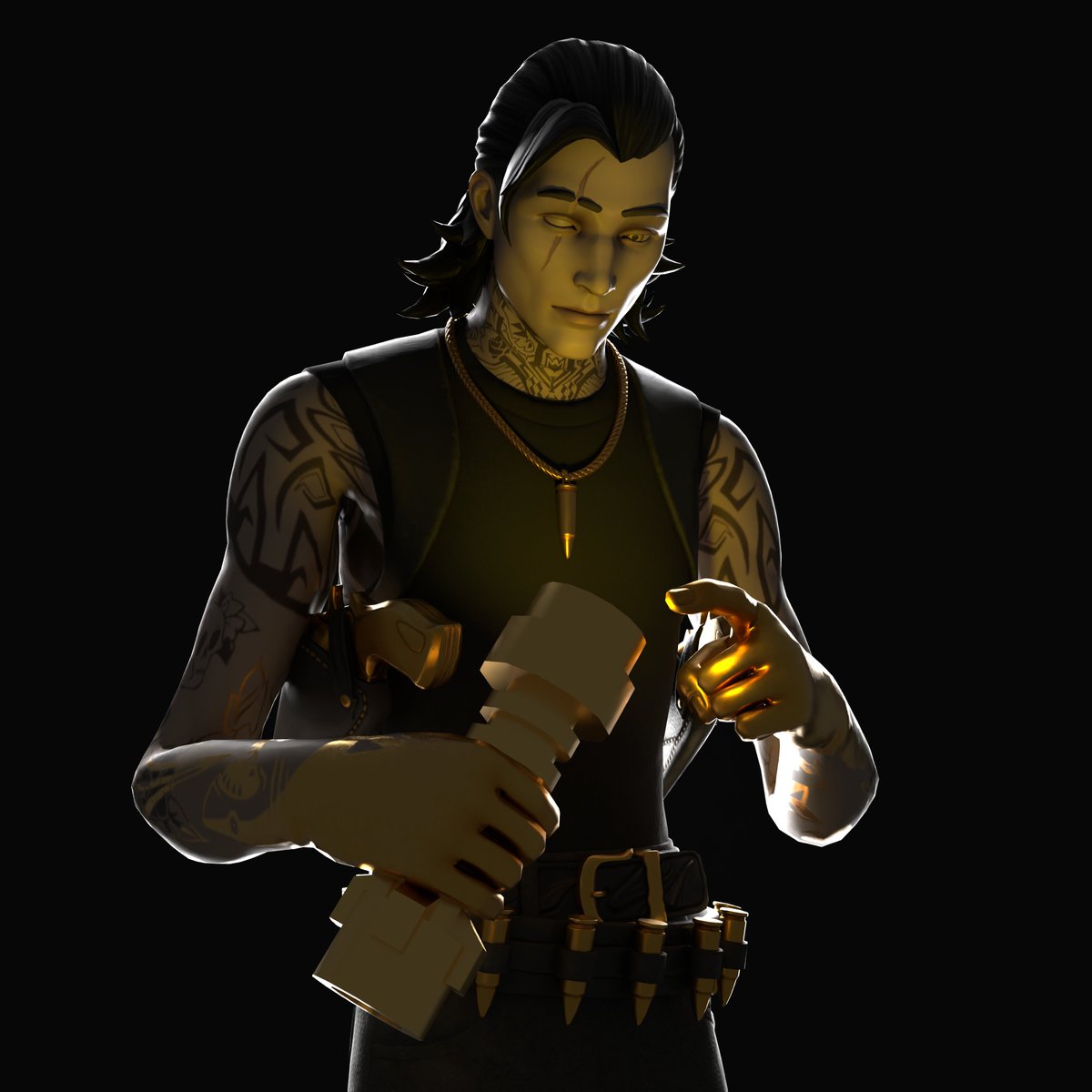 MidasClancy's tweet image. just going back to other stuff I made and quickly swapping to outlaw to see how it turns out and LAAWWRRRDD 🧎