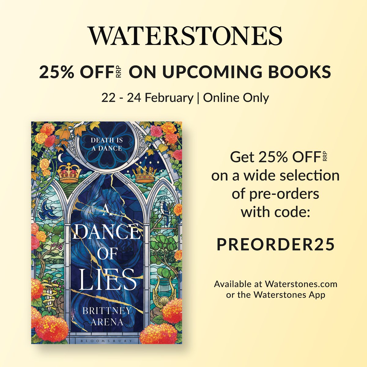 <a href="/k_faulkner/">Katherine Faulkner</a> <a href="/edentravels/">Caroline Eden</a> A Dance of Lies – <a href="/reverieandink/">Brittney Arena (Updates only)</a>

An imprisoned dancer-turned-spy is caught between the intrigues of two monarchs in this heart-stopping debut romantasy. #WPreorder

waterstones.com/book/a-dance-o…