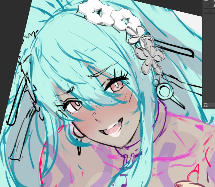 髪飾りは一部簡易モデルを作成 