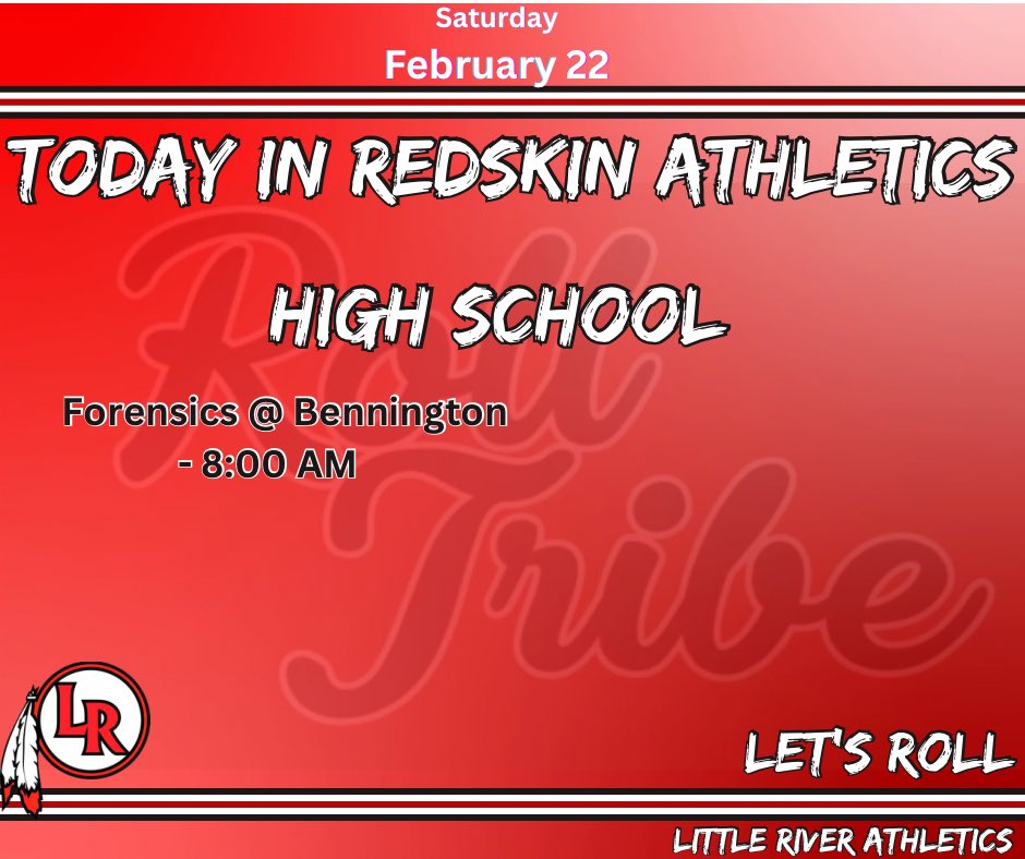 Good luck to our Forensics team as they head to their first meet in Bennington this morning! 

#RollTribe