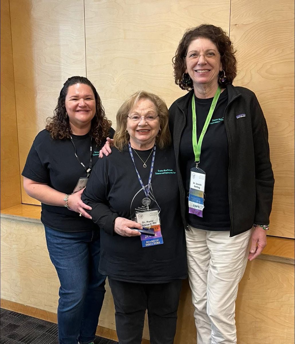 👏🏼👑 Congratulations to Dr. Harriet Aguiar-Netto for being selected as the #GNOSEF Volunteer of the Year!

For  >35 years!! She has recruited 100s of volunteers from Women For A Better Louisiana!! Thank you Harriet!! 

#eweek2025 #nola #science #nationalengineersweek #technology