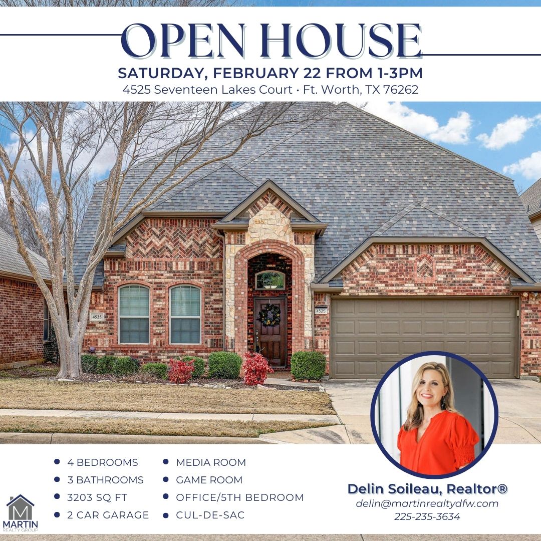 🏡✨ OPEN HOUSE TODAY! ✨🏡 

Join us from 1-3 PM for an exclusive tour of this stunning home! With a Media Room, Game Room, an Office, and sitting on a fabulous cul-de-sac lot, this gem has everything you’ve been dreaming of! 

Don’t miss your chance to see it in person! See ...