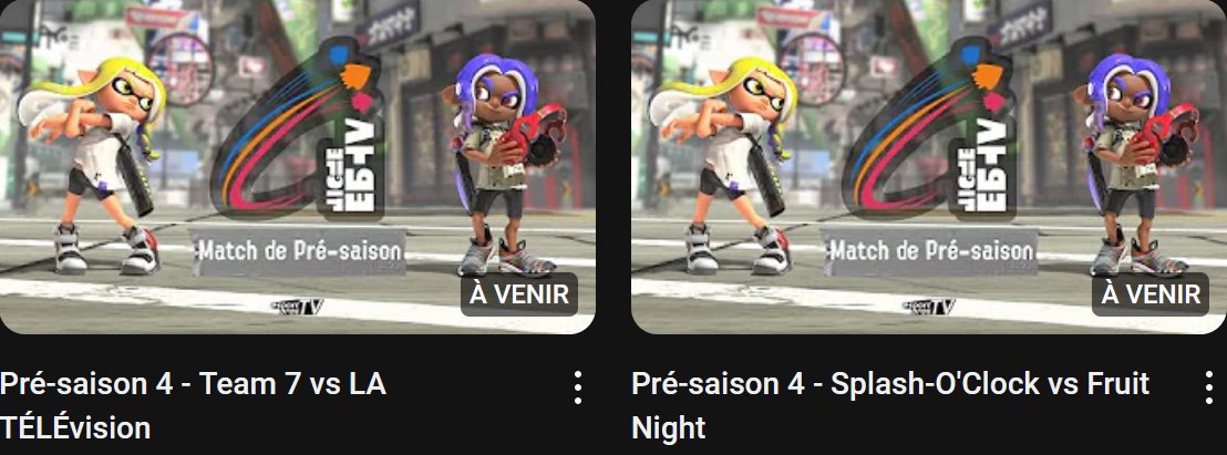 eSportBrosTV's tweet image. 🔴 2 matchs de pré-saison à vivre aujourd'hui !

🕓 16h : Fruit Night vs Splash-O'Clock
🕘 21h : Team 7 vs LA TÉLÉvision

📺 Par ici ⬇️
youtube.com/@eSportBrosTV/…
