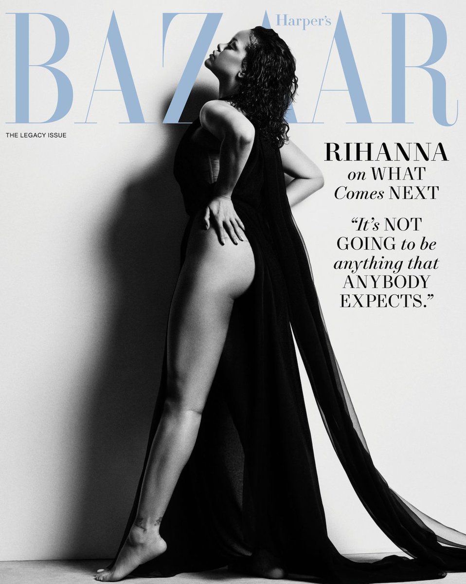 harpersbazaarus's tweet image. Introducing our March cover star, @rihanna. A titan of music, a mother of two, a self-made mogul, and the newly minted face of Dior J’adore. Now, twenty years since her first chart-topping single, Rihanna just might have manifested her dream life. Link below to read.