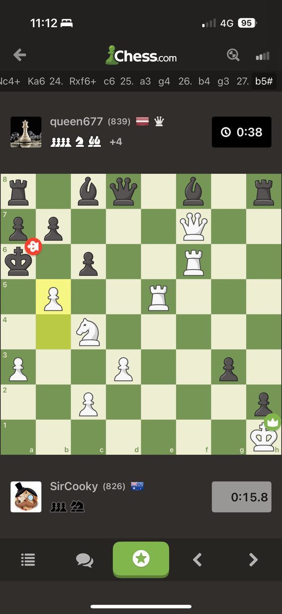 SirCooky's tweet image. This has to be one of the most interesting checkmate positions I’ve ever pulled off 😳

#chess #checkmate #chesscheckmate #pawncheckmate #checkmatepin
