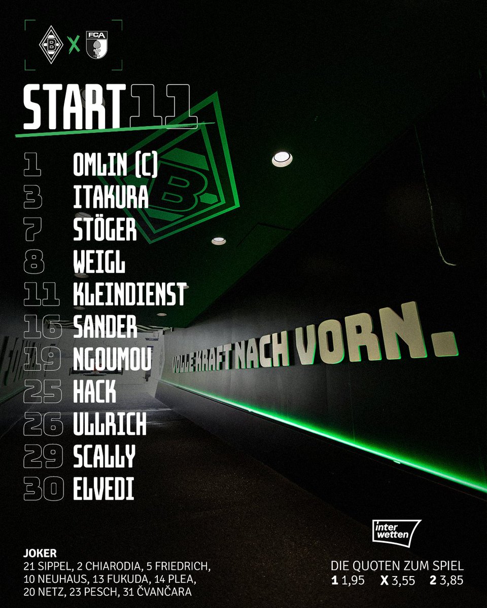 borussia's tweet photo. 📄 TEAMNEWS 🐎

👉 https://t.co/7F9LPi2ljt

#DieFohlen #BMGFCA @Interwetten_com https://t.co/82KLZsmSrd