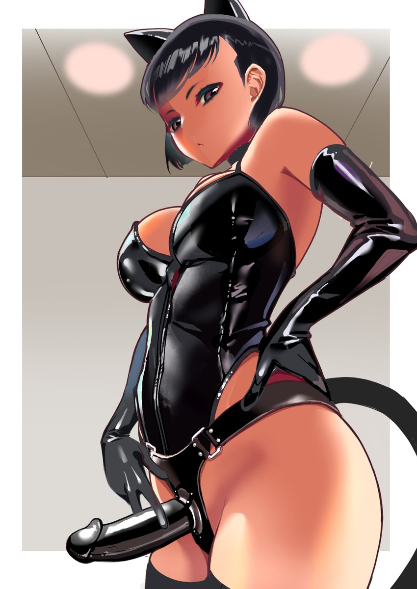 この手のSM絵も描いてます。 #猫の日 