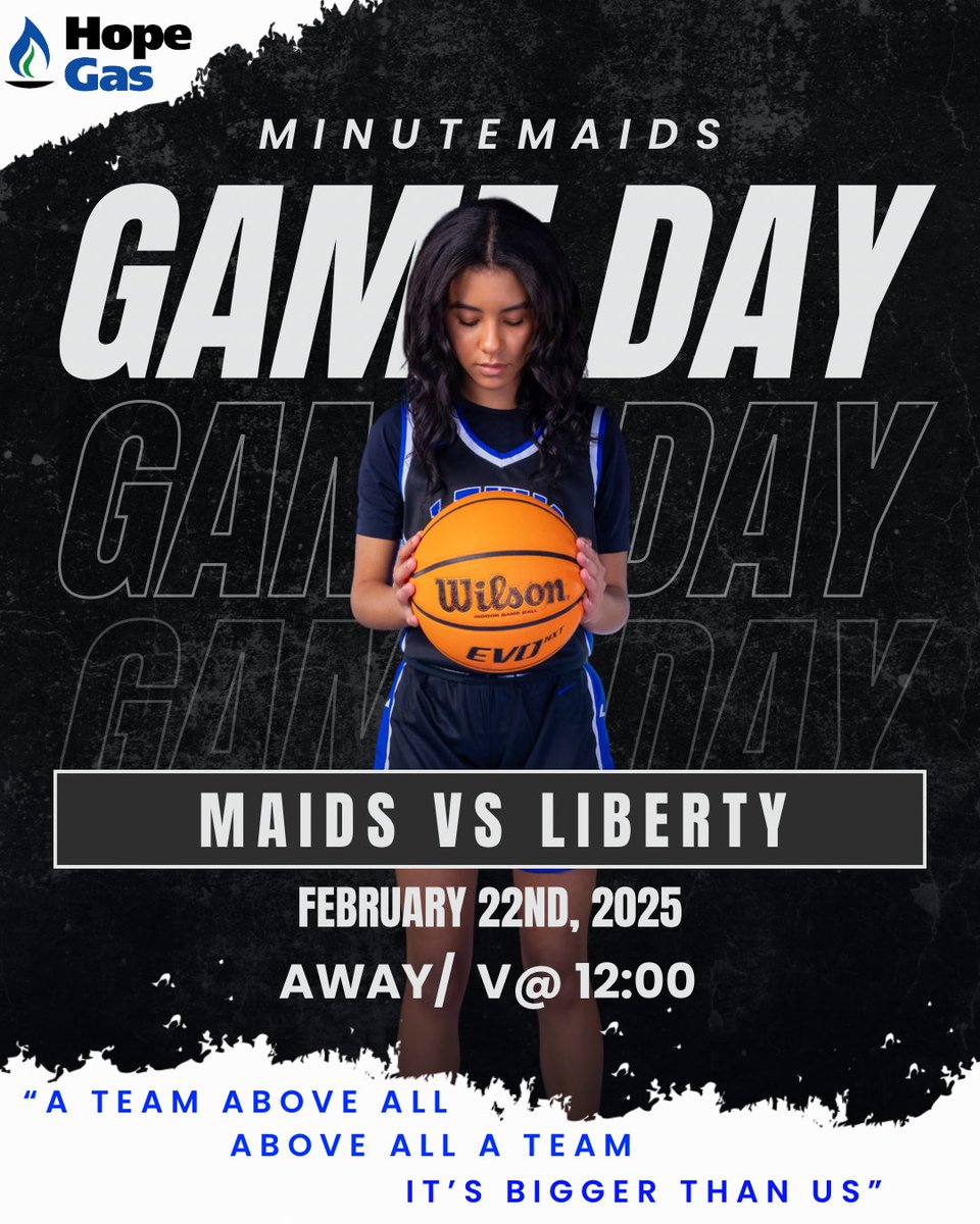 🏀GAME DAY🏀 The Maids travel to Liberty and play at 12. It is varsity only. Let’s travel north and support these girls.